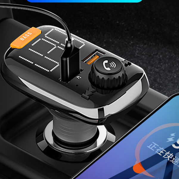 Noise-free car mp3 player Bluetooth Hands-free call USB Fast charger Car accessories Cigarette lighter BG-3