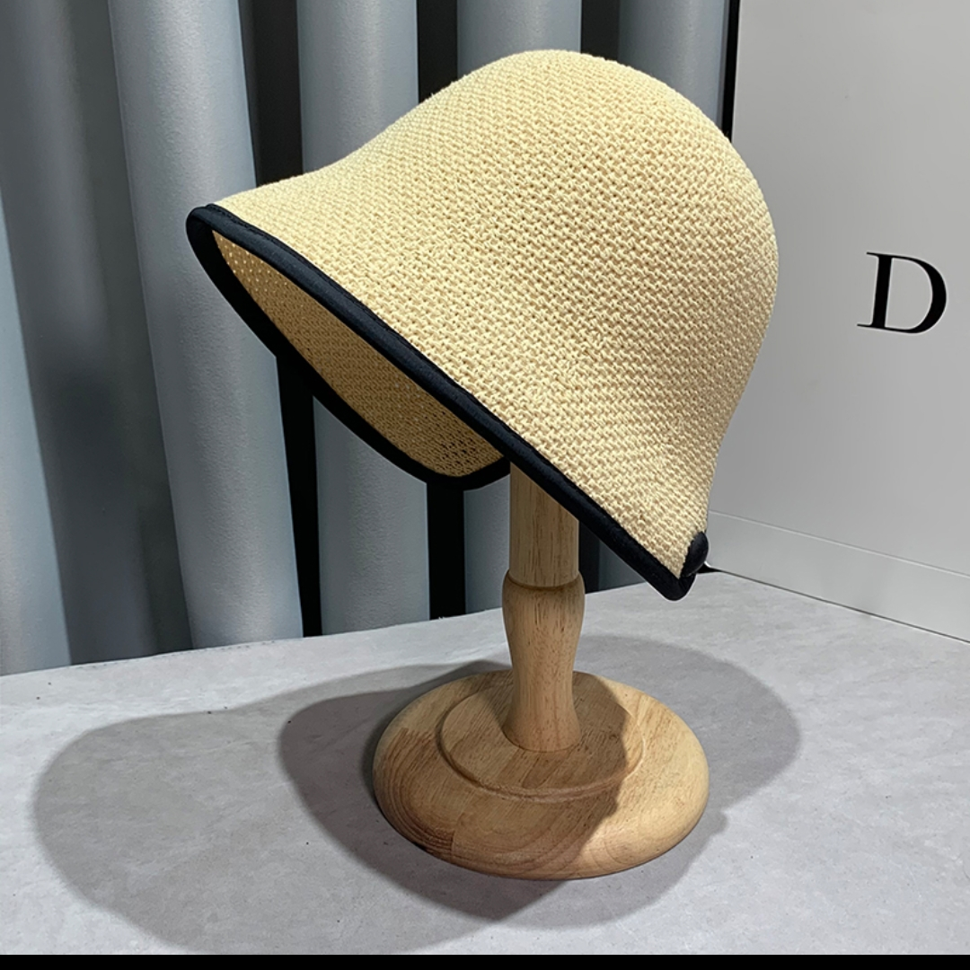 日系小众盆帽子女夏季沙滩防晒遮阳帽韩版时尚百搭渔夫帽素颜遮脸06
