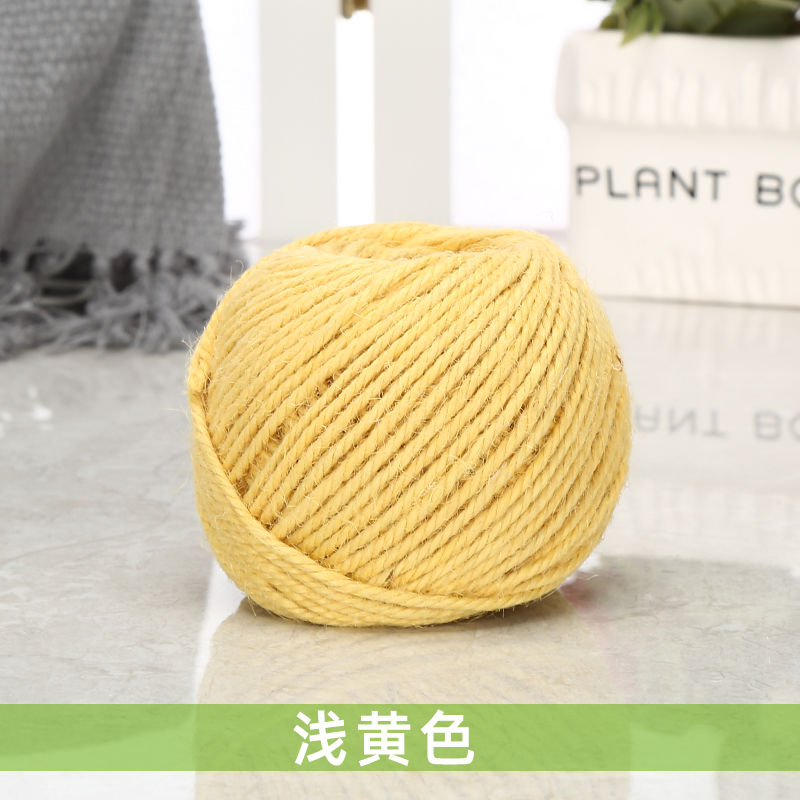 3MM colored twine rope hand woven mesh binding decorative twine twine DIY vase Retro style 100