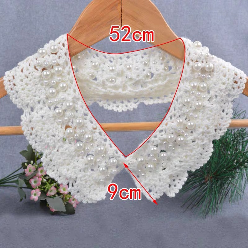 Summer Girl doll collar Lace trim lace nail-beaded rhinestone pearl everything hair collar shawl tide 9