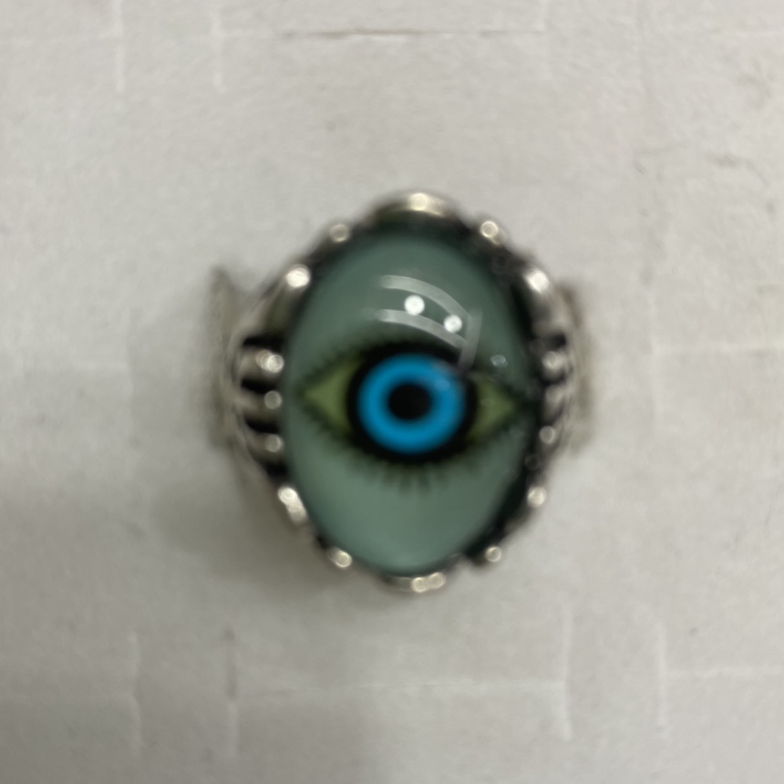 Electric platinum color preservation two years demon eyes antique fashion all match men's and women's rings 5