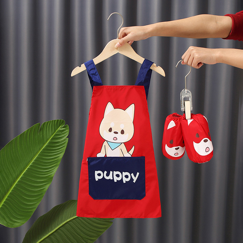 Baby Apron Waterproof Boys Children Painting Overalls Dirty Painting Clothes Girls Reverse Dressing Art Students Specification drawing