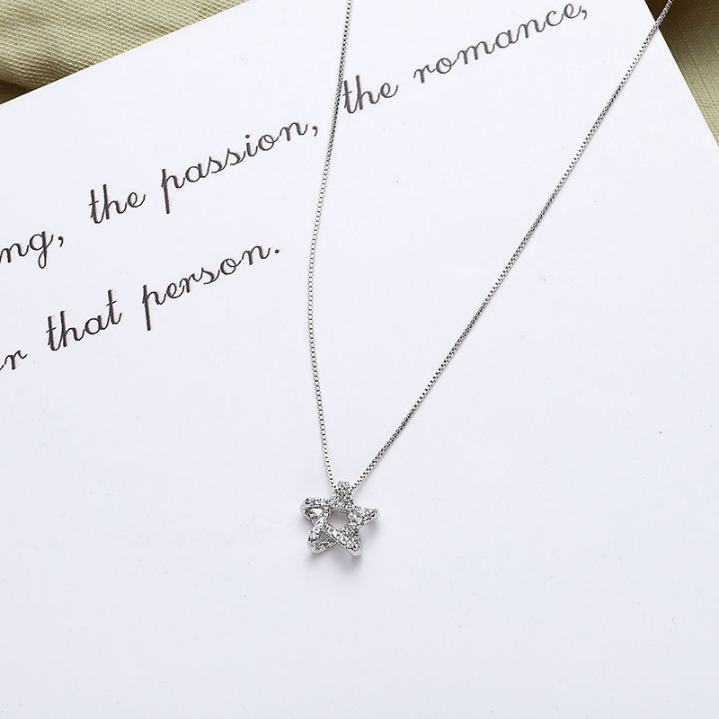 090 Ladies' Summer pure copper simple and sweet 2021 new style, light luxury and versatile necklace