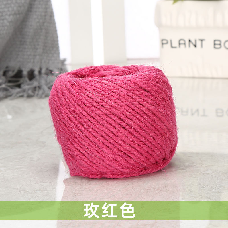 3MM colored twine rope hand woven mesh binding decorative twine twine DIY vase Retro style 93