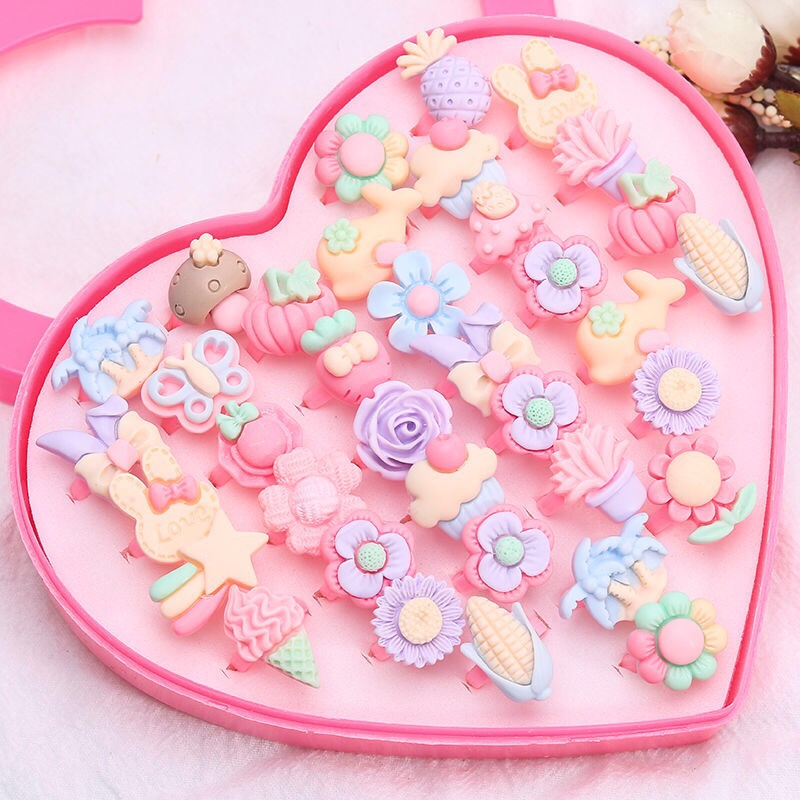 Children's ring in cartoon jelly color