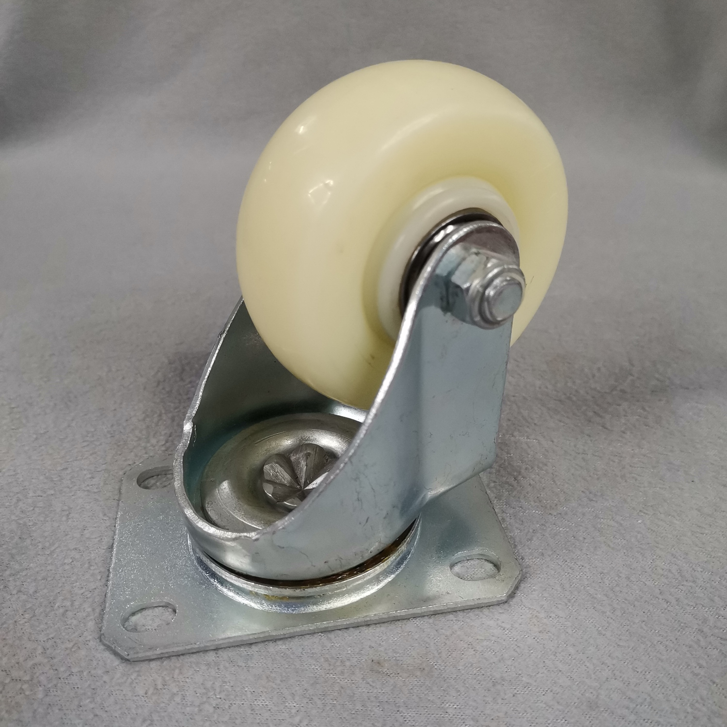 3-inch medium-sized white nylon casters