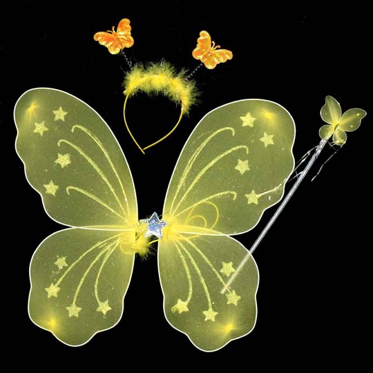 Children's Day lights up butterfly angel wings little girl back princess dress magic wand show dressed toy costumes 20