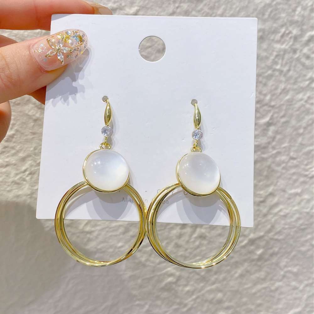 Personality cat-eye Big Earring Loop Earrings Pendant Earrings Women's Summer Pendant 2021 Hot Earring