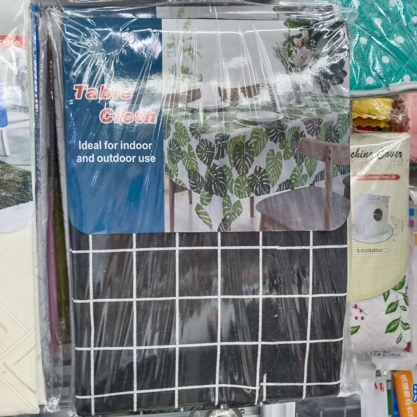 黑色格子桌布产品图