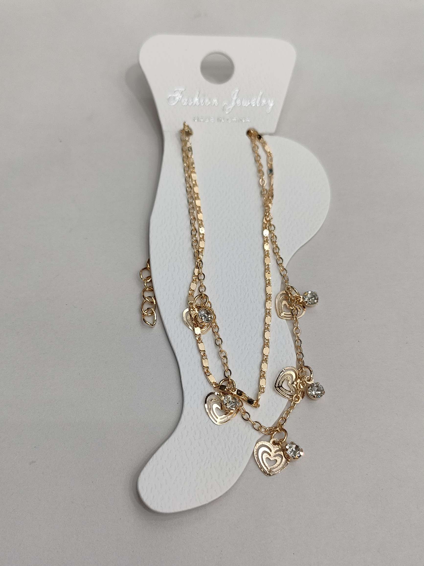 万字链圆叶子脚链详情图10