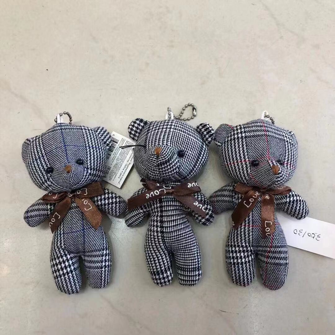 Oso a cuadros peluche boneca colgante muñeca visionaria juguete 01