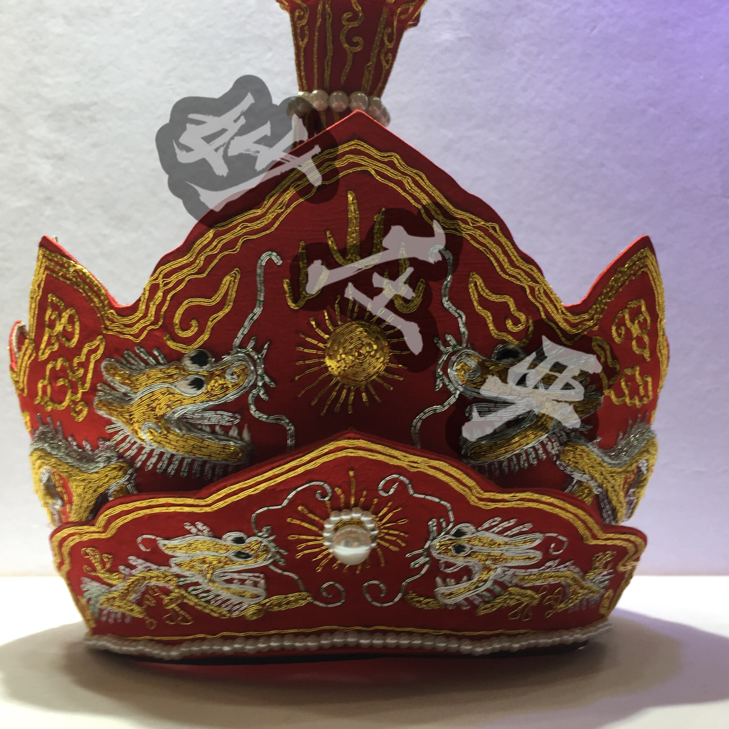 苏绣 毗卢帽（红色）送人礼品天然定制礼盒礼品礼盒