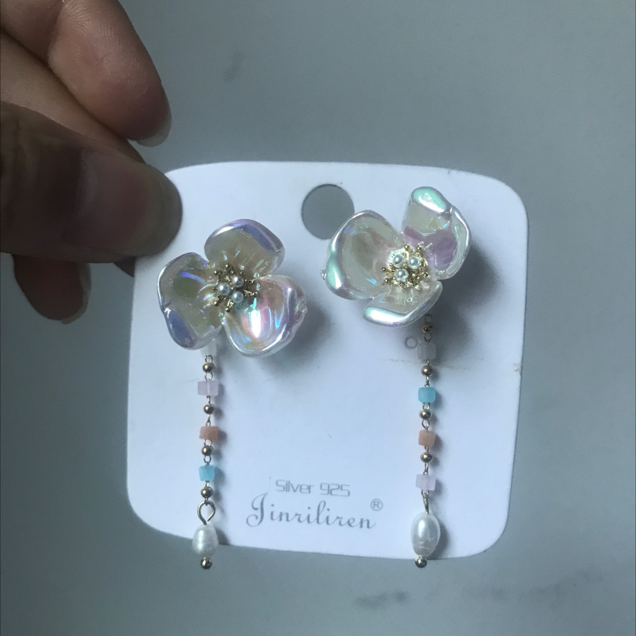 Today beauty Korean version of the trend of colorful flower series girls style earrings