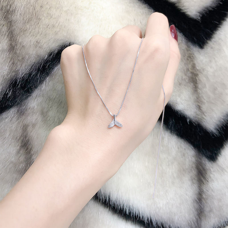 "084 Ladies' Summer Pure Copper Simple and sweet 2021 New Niche Light Luxury Style Versatile Necklace. detail image 7