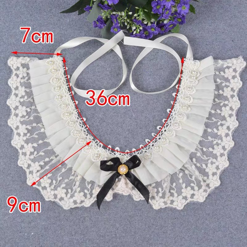 Summer Girl doll collar Lace trim lace nail-beaded rhinestone pearl everything hair collar shawl tide 4