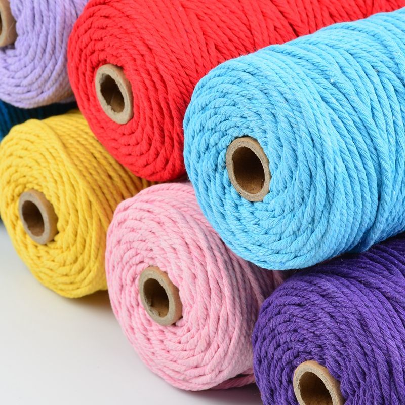 3MM colored twine rope hand woven mesh binding decorative twine twine DIY vase Retro style 94