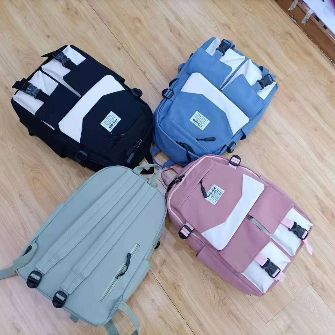 Schoolbag Female Korean Version Harajuku Ins Style Simple Middle School High School Student Schoolbag Trend Fashion Backpack Female Travel Backpack Item Picture