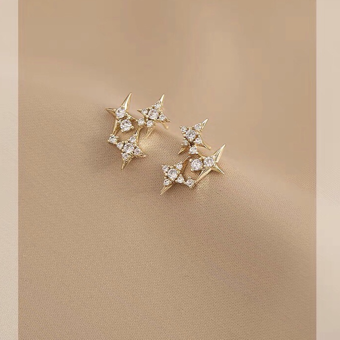 Shine Shine star 🌟 Star Fashion personality summer niche design earrings