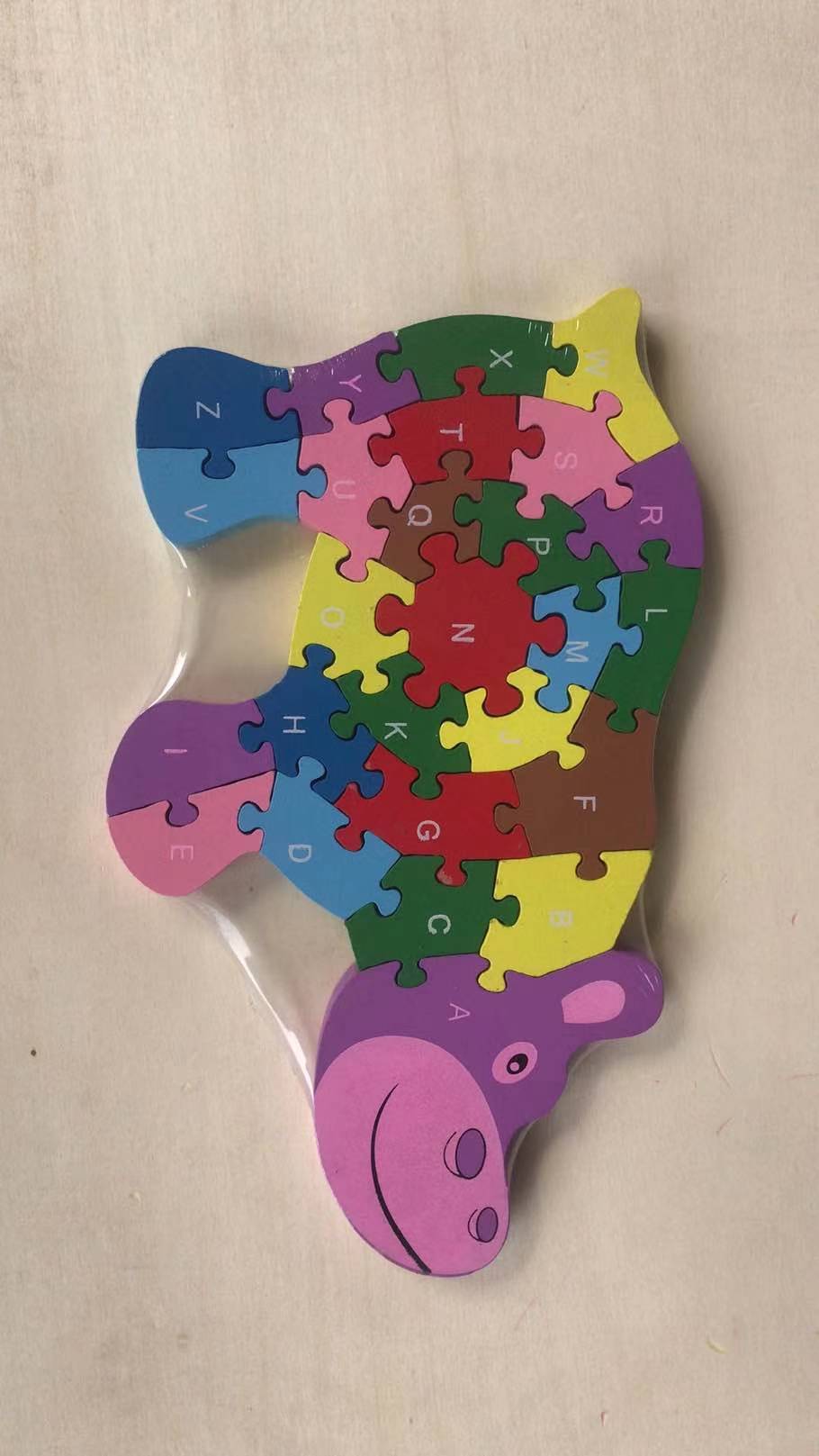 Educational Enlightenment 26 English Letter and Number Recognition Wooden Puzzle Building Blocks Children's Toys 2 Specification image