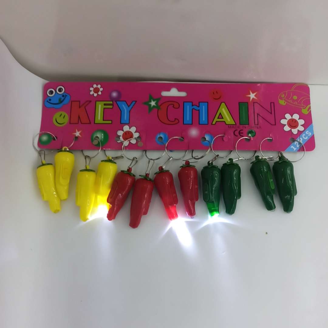 Keychain light small gift event: Giving away chili lights, factory direct sales, light-emitting toys, keychain lights, tall electronic toys 1 Item Picture