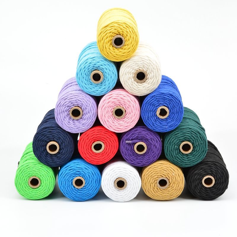 3MM colored twine rope hand woven mesh binding decorative twine twine DIY vase retro style 91