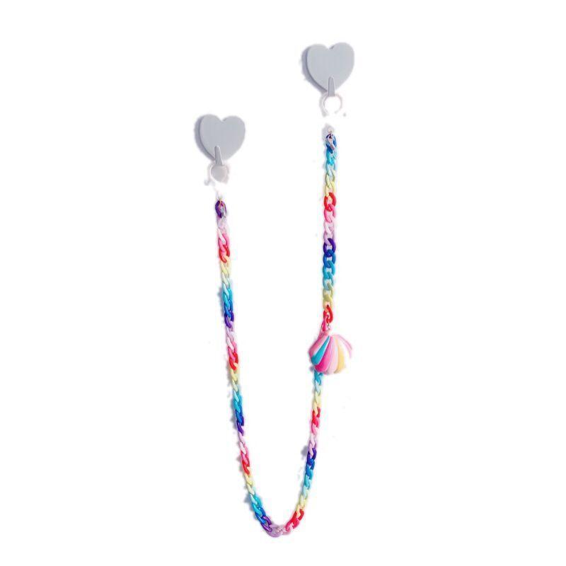 糖果色彩虹链口罩挂绳束带眼镜链两用款韩综同款儿童防丢防掉实用详情图1