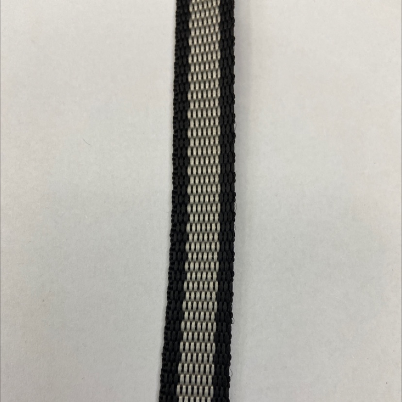 1.5cm polypropylene black grey webbing 1#
