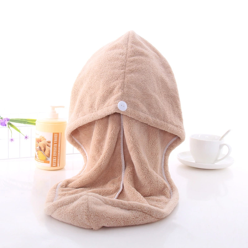 The manufacturer has in stock long hair dry towels, hair drying caps, coral fleece shower caps, dry hair caps, and cute absorbent headscarves for women detail image 4