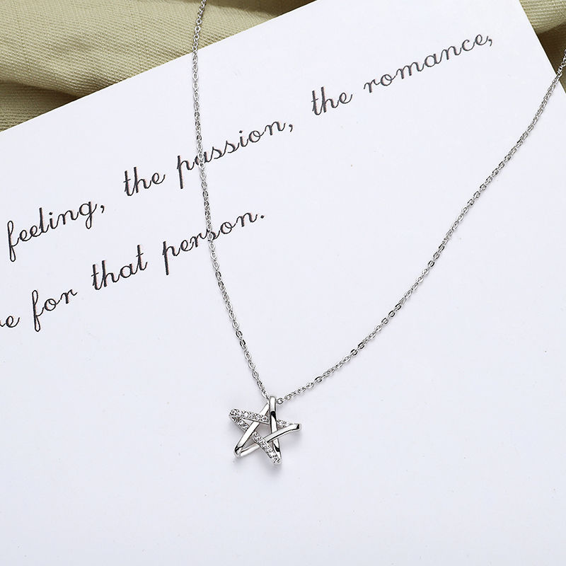 "087 Ladies' Summer Pure Copper Simple and sweet 2021 New Niche light Luxury Style Versatile Necklace. detail image 2