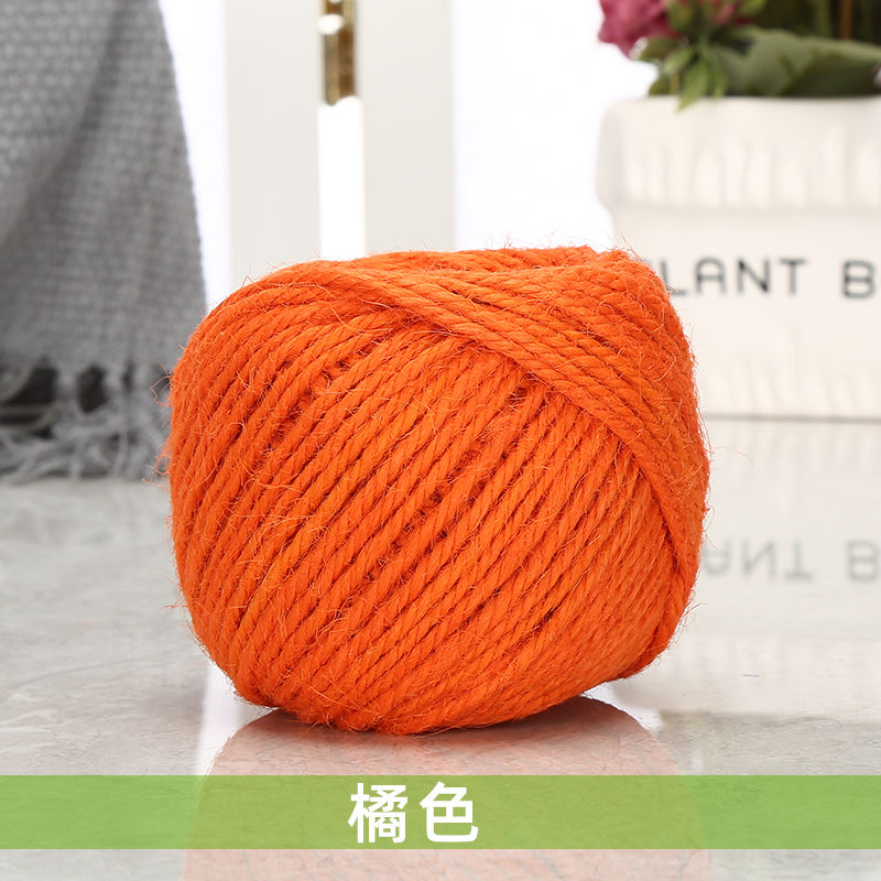 3MM colored twine rope hand-woven mesh binding decorative twine twine DIY vase retro style, 92