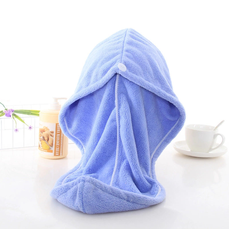 The manufacturer has in stock long hair dry towels, hair drying caps, coral fleece shower caps, dry hair caps, and cute absorbent headscarves for women detail image 5