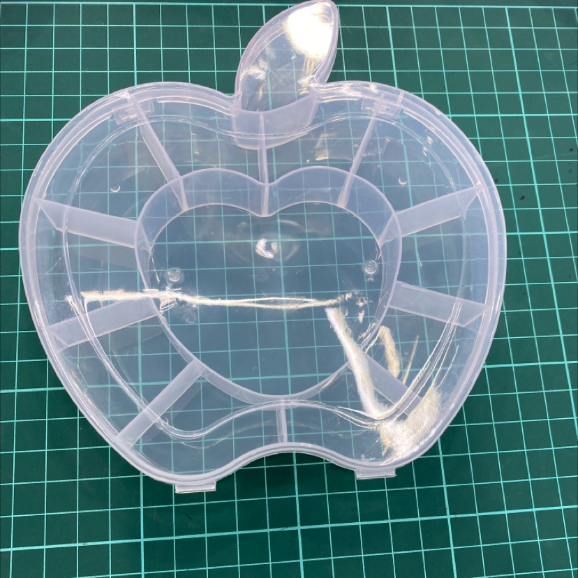 Square storage box lovely white apples