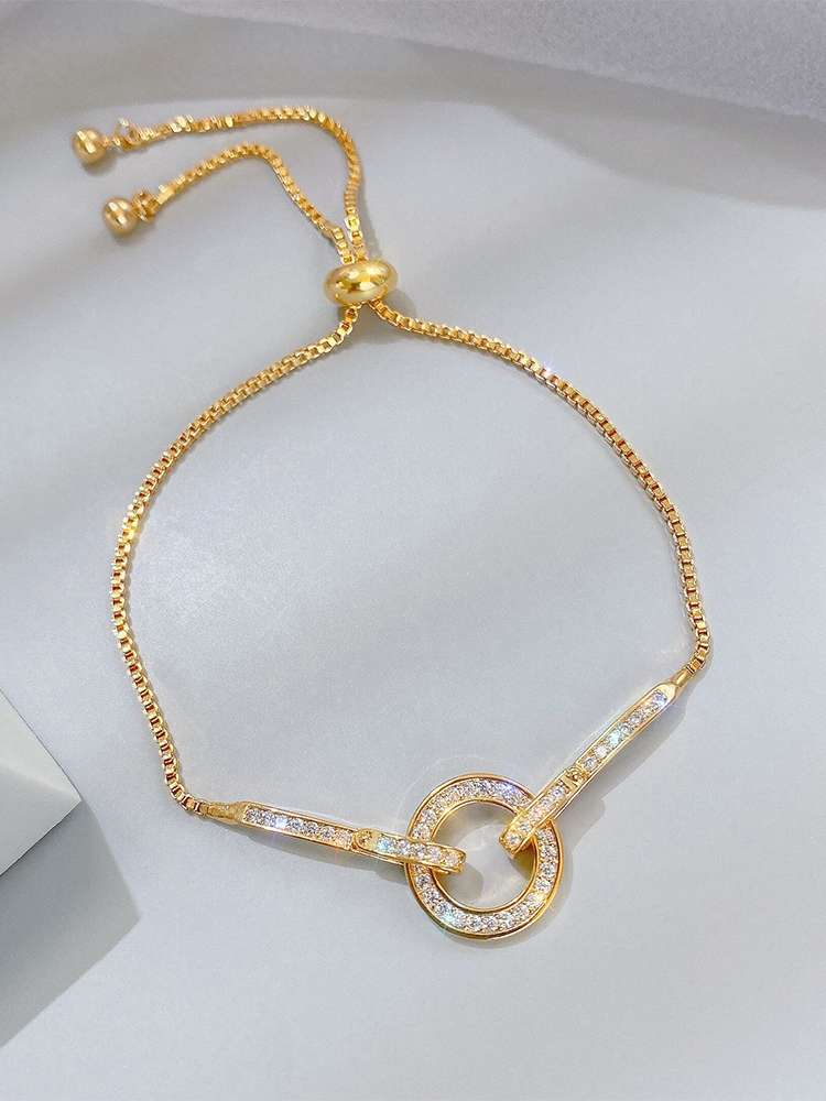 The new best friend bracelet features an Instagram niche design, simple zircon jewelry, and is a light luxury and high-end jewelry accessory for women Specification image