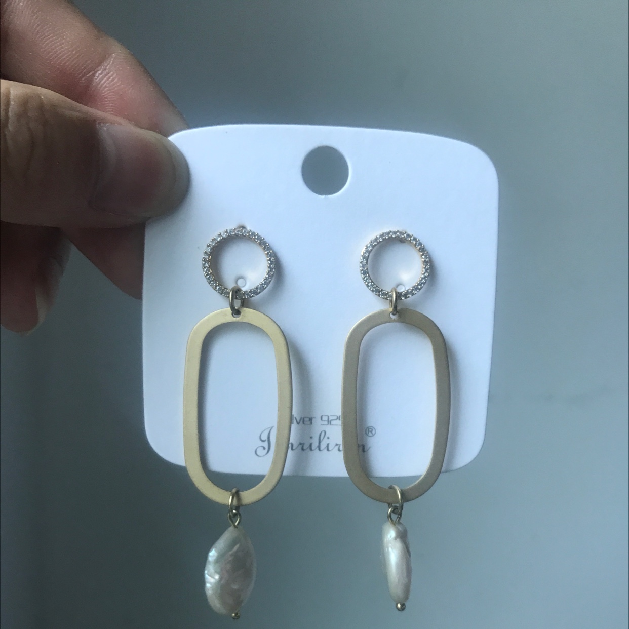 Today Beauty gold circle assembly design shaped pearl earrings series