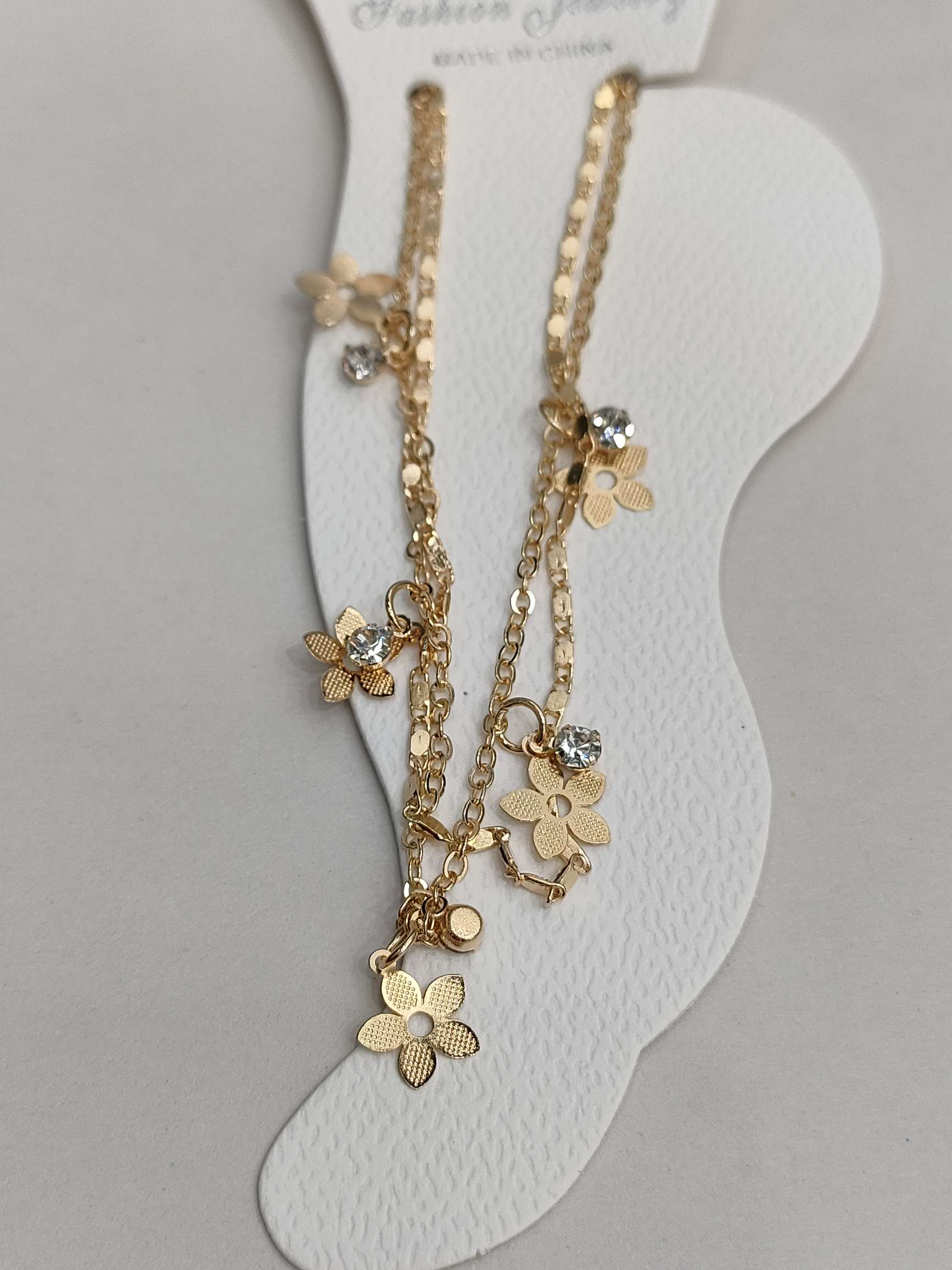 万字链圆叶子脚链详情图15