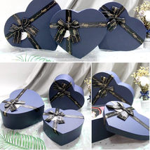 涌金礼品盒蓝色心形礼品盒韩版礼物包装盒简约情人母亲节圣诞礼盒礼品红黑收纳盒