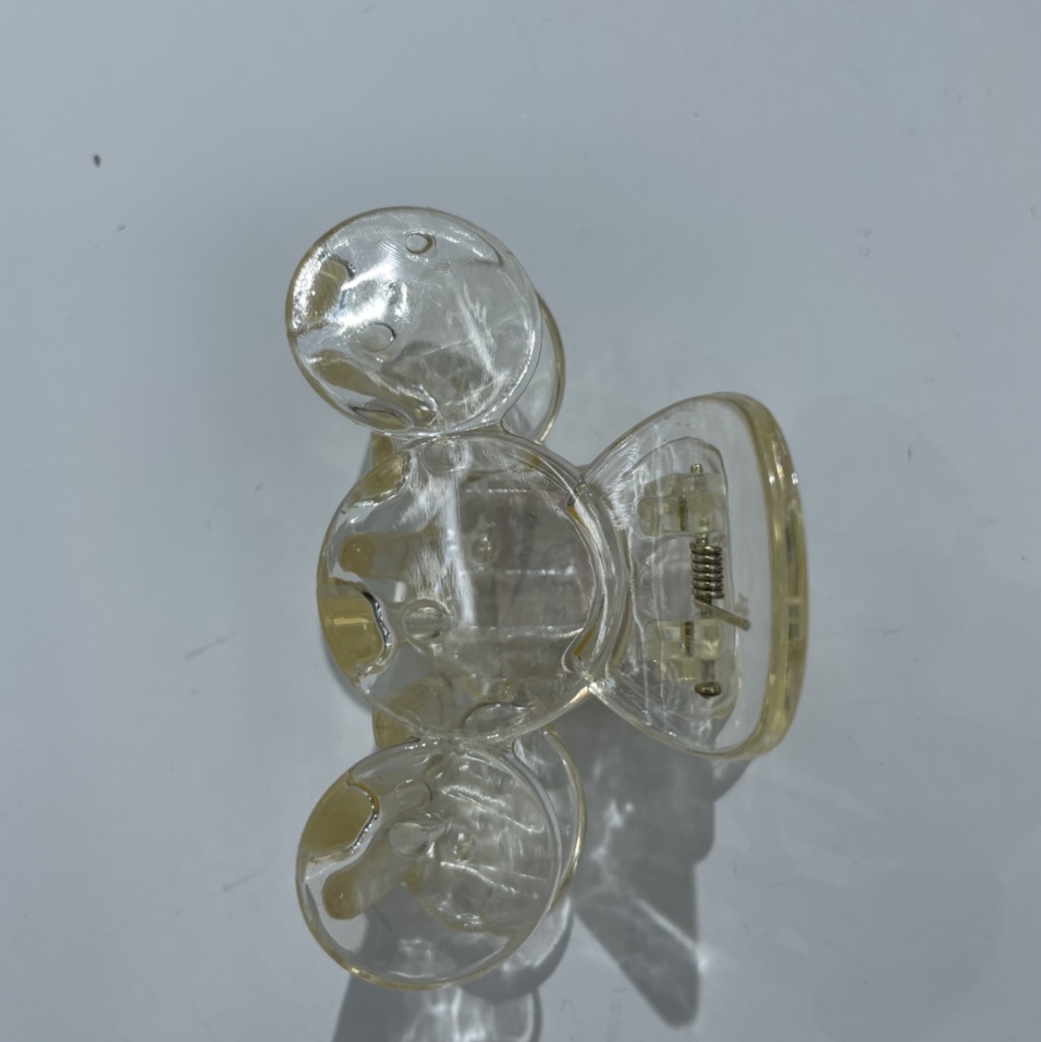 七公分大三颗夹马尾盘发鲨鱼夹大号发卡头饰女