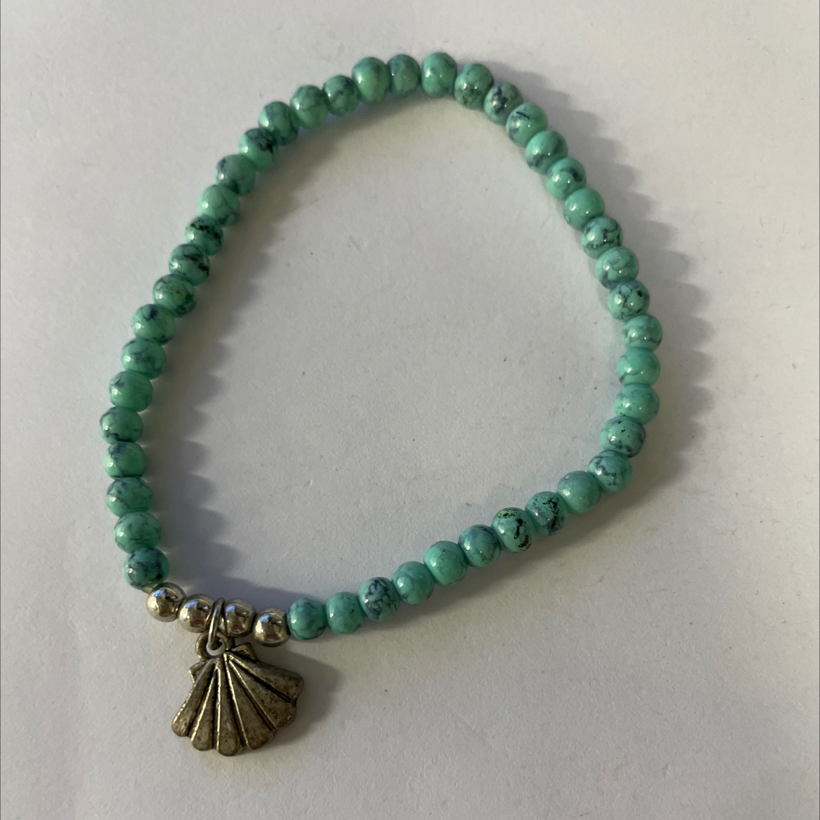 小珠贝壳绿手链产品图