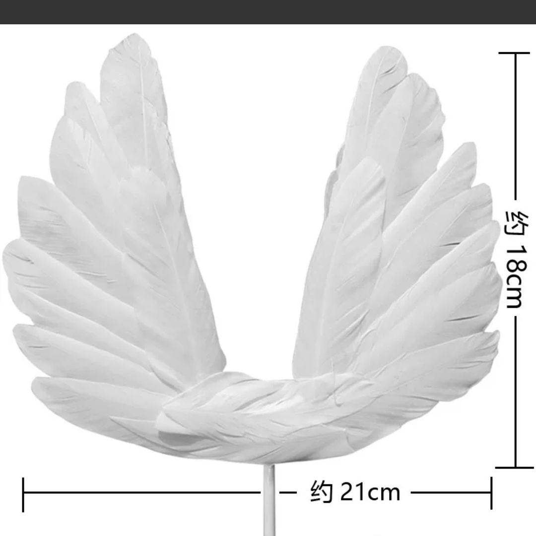 Angel feather wings Trumpet cake wings white