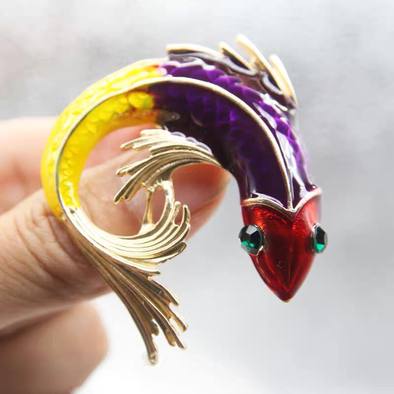 Crucian carp brooch