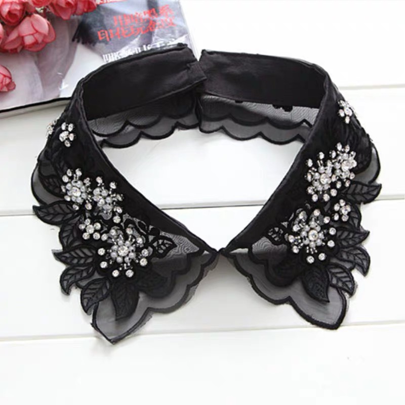 False collar children stand collar Korean lace shirt false collar decorative collar Pearl doll collar summer false collar 3