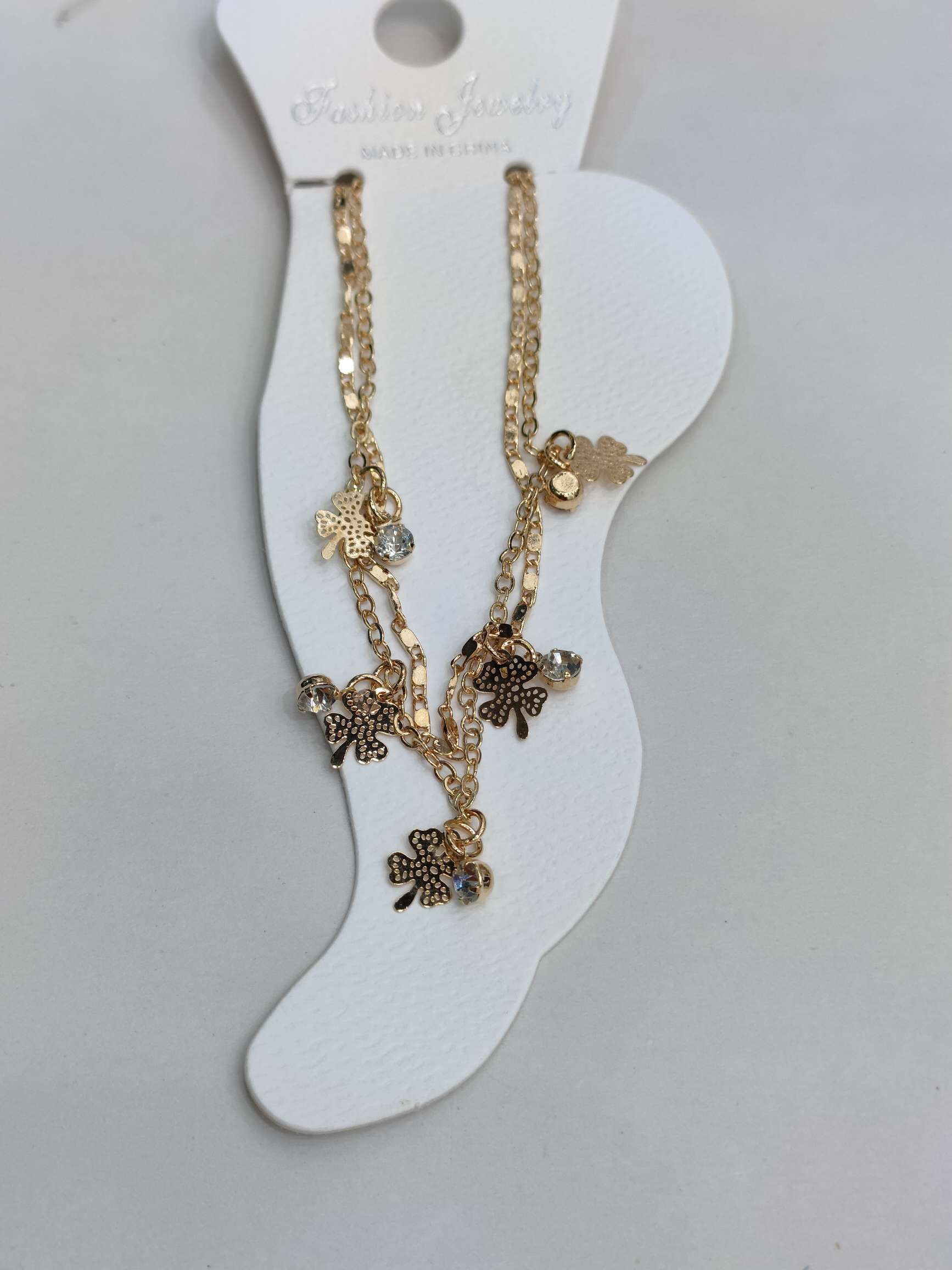 万字链尖蝴蝶脚链详情图6