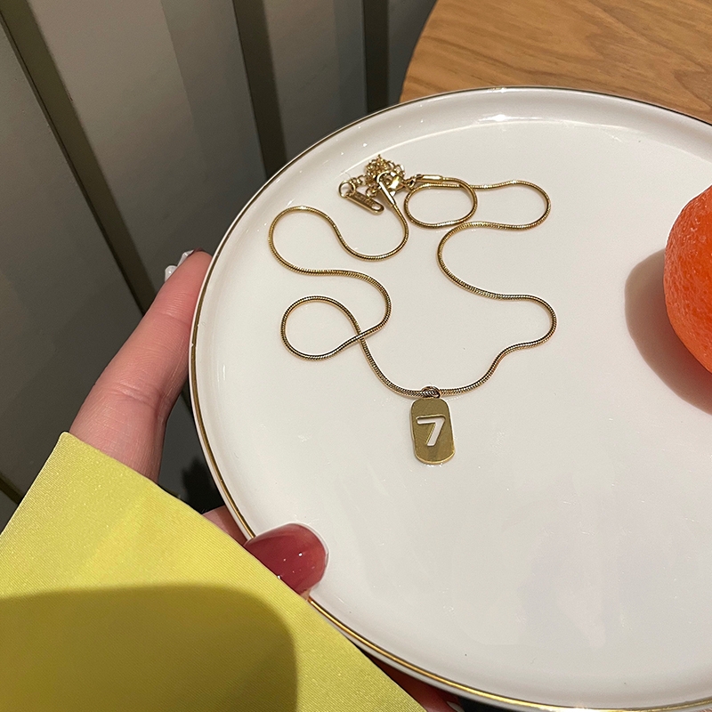 A new women's ink-style trendy design necklace with a unique collarbone chain accessory that doesn't fade