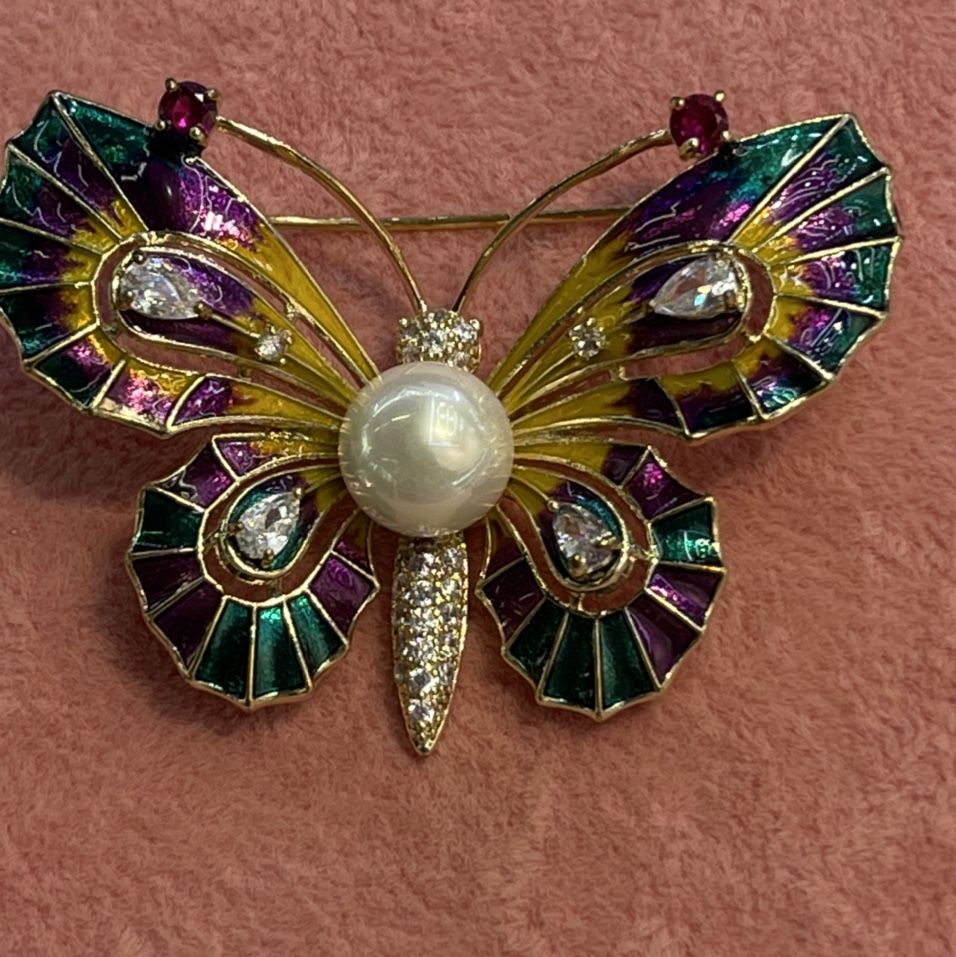 The Butterfly Brooch is a stylish assortment of luxury accessories 10 with micro-inlaid zircon