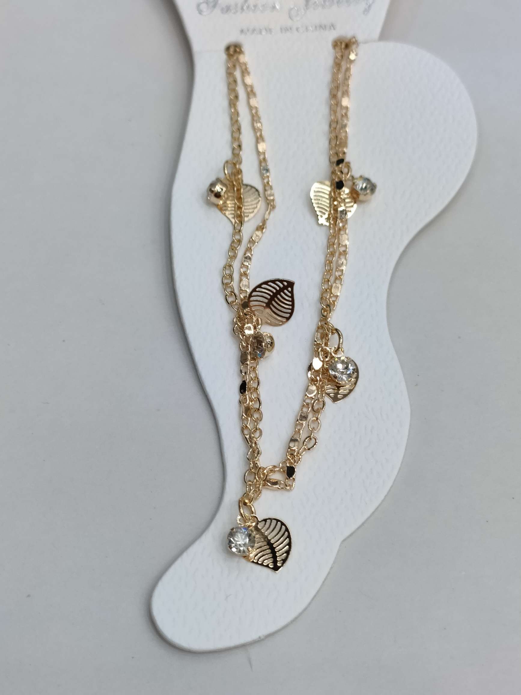 万字链尖蝴蝶脚链详情图1