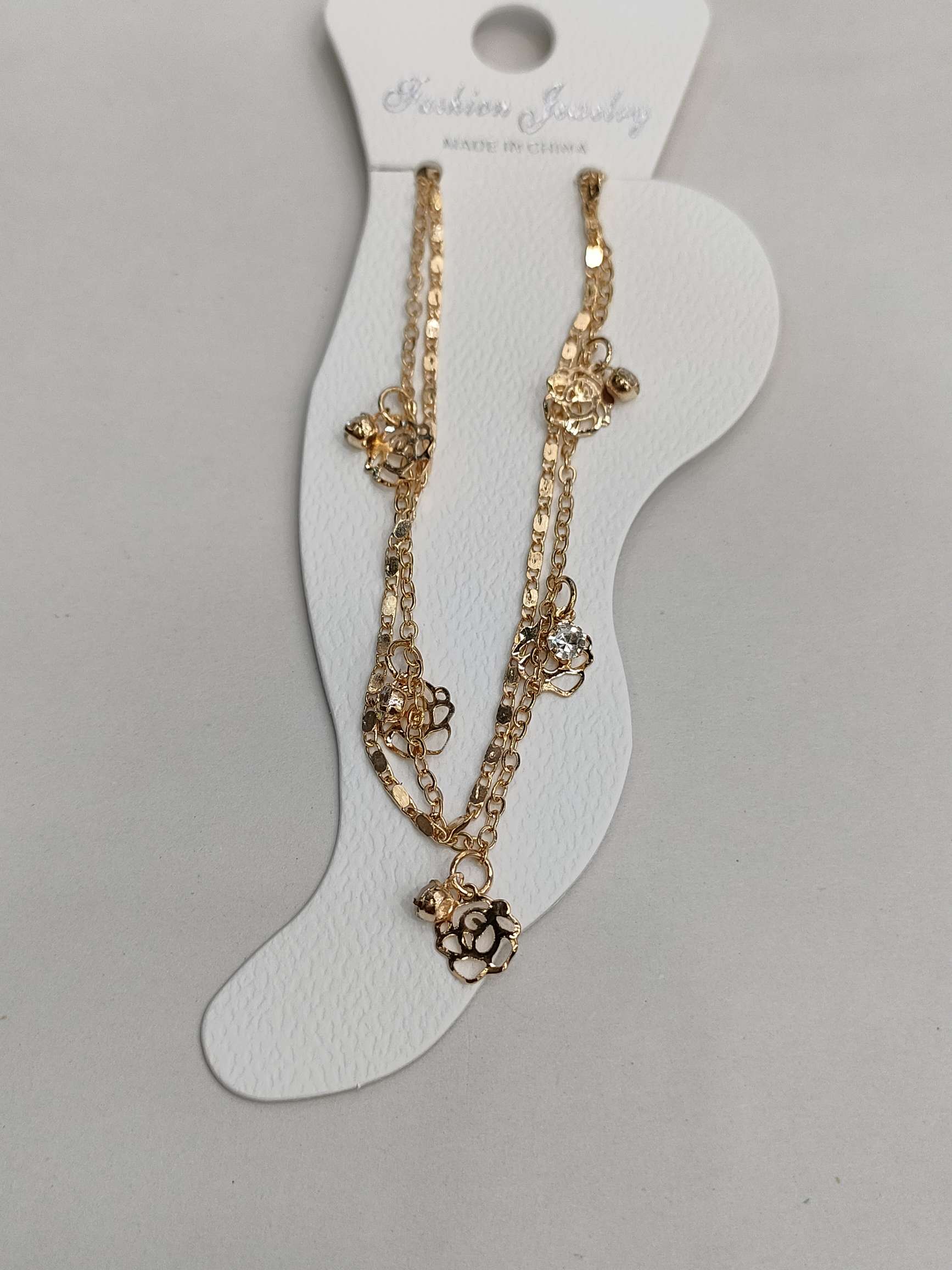 万字链尖蝴蝶脚链详情图20