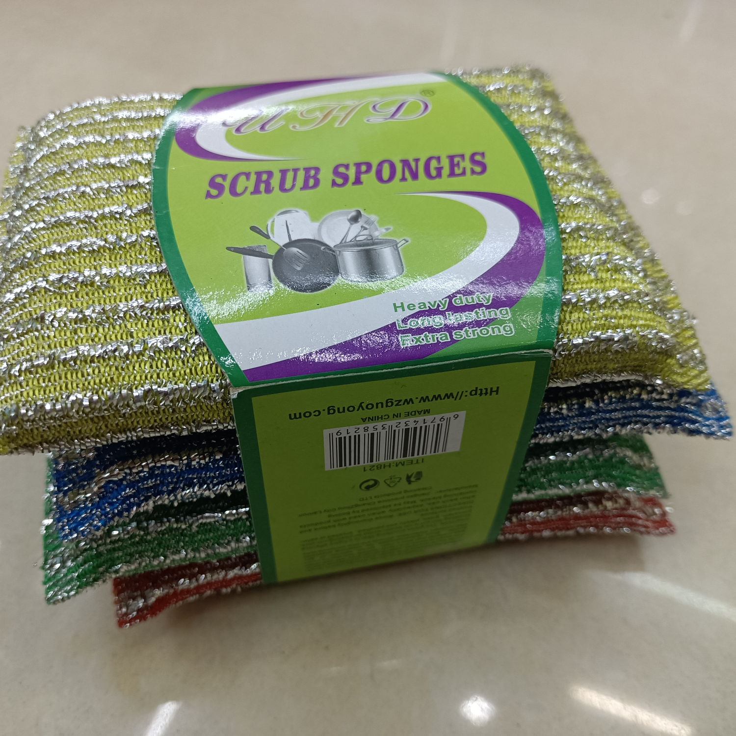 厂家直销国勇清洁球，单针竖条洗刷大王4PC套卡