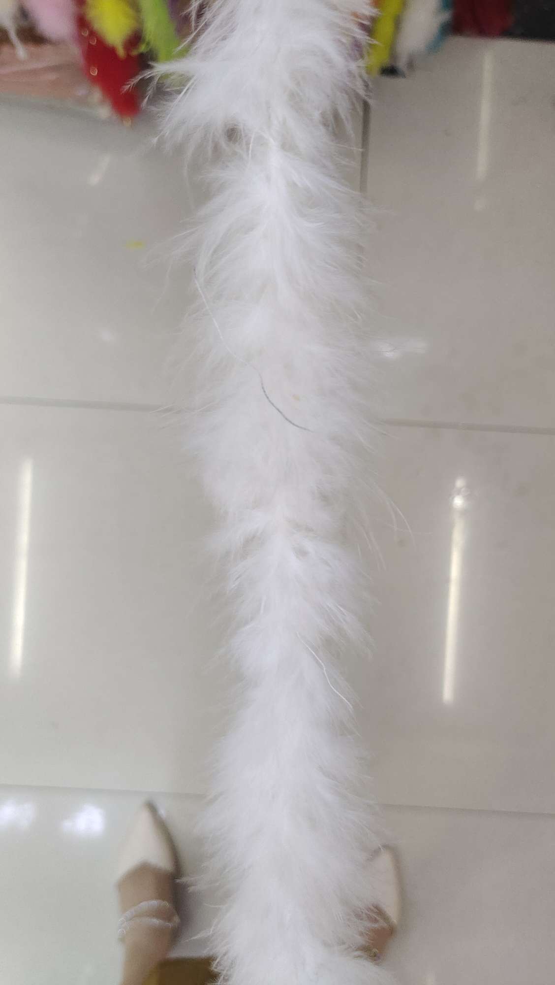 火鸡半绒羽毛条黄色细节图