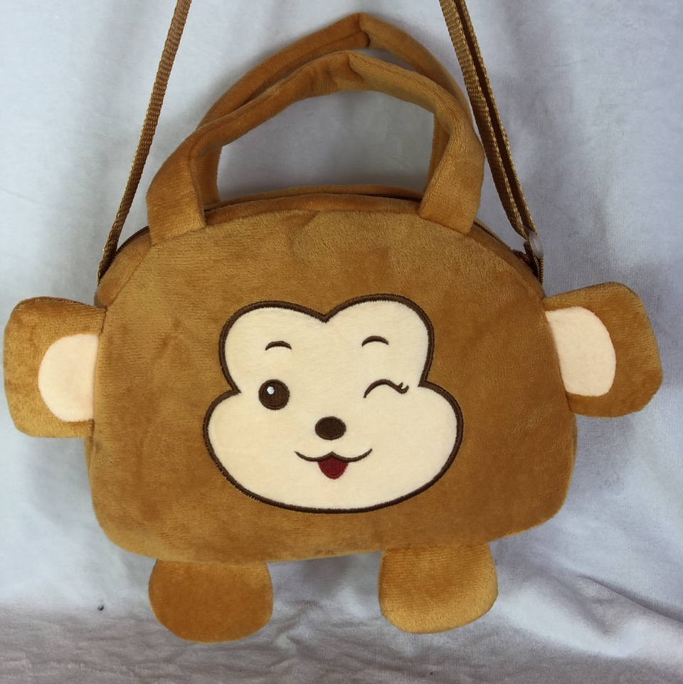 New children's bag cartoon plush crossbody bag for boys and girls shoulder tote