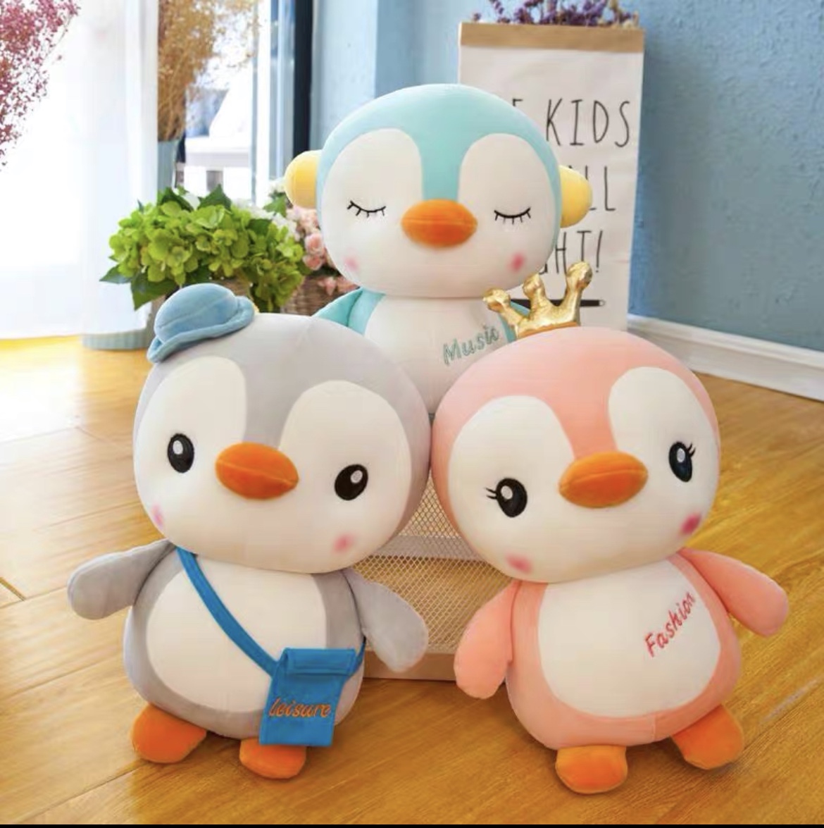 Headphone Penguin soft super soft toy doll plush toy